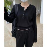 リブボタンクロップドトレーナー | by muni:r | 詳細画像8 