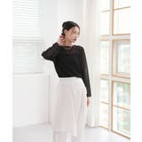 ムニールハイネック アイテム 新しいデザインのシースルー ブラウス | by muni:r | 詳細画像10 