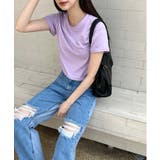 デイリームード ベーシック 半袖クロップTシャツ/ショート丈カットソー | by muni:r | 詳細画像93