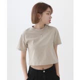 ベージュ | デイリームード ベーシック 半袖クロップTシャツ/ショート丈カットソー | by muni:r