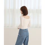 リブ素材 ウェーブポイント Tシャツ&キャミソールセット | by muni:r | 詳細画像7