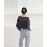 ムニールハイネック アイテム 新しいデザインのシースルー ブラウス | by muni:r | 詳細画像23 