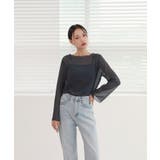 ムニールハイネック アイテム 新しいデザインのシースルー ブラウス | by muni:r | 詳細画像24 