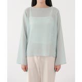 ムニールハイネック アイテム 新しいデザインのシースルー ブラウス | by muni:r | 詳細画像57 