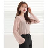 ベージュ | ムニールハイネック アイテム 新しいデザインのシースルー ブラウス | by muni:r