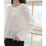 デイリー 斜め ボタン 肩 スリット ニット | by muni:r | 詳細画像15