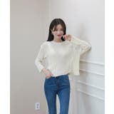 デイリー 斜め ボタン 肩 スリット ニット | by muni:r | 詳細画像3