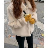 アイボリー | さらさら カラー ファージャケット | by muni:r