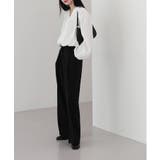 ゆらゆらフィット ロング ワイド ピンタック スラックス | by muni:r | 詳細画像1 