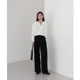 ゆらゆらフィット ロング ワイド ピンタック スラックス | by muni:r | 詳細画像27 