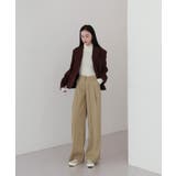 ゆらゆらフィット ロング ワイド ピンタック スラックス | by muni:r | 詳細画像35 