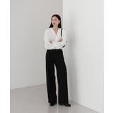 ゆらゆらフィット ロング ワイド ピンタック スラックス | by muni:r | 詳細画像4 