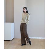 ゆらゆらフィット ロング ワイド ピンタック スラックス | by muni:r | 詳細画像42 