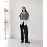 オーバーフィット ニット ボタン ベスト | by muni:r | 詳細画像8 