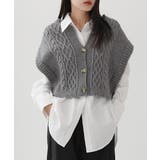 グレー | オーバーフィット ニット ボタン ベスト | by muni:r