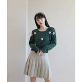 フラワー パターン ラブリー ニット | by muni:r | 詳細画像1 