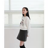 かわいい 猫 プリント スウェットTシャツ | by muni:r | 詳細画像1 