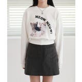 かわいい 猫 プリント スウェットTシャツ | by muni:r | 詳細画像13 