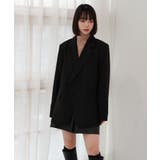 ブラック | ボーイフィットオーバーフィット スリーボタンジャケット | by muni:r
