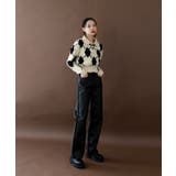 ハイウエストレザーライクストレートパンツ | by muni:r | 詳細画像3 