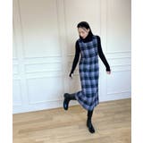 チェック柄スクエアネックビスチェワンピース | by muni:r | 詳細画像1