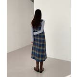 チェック柄スクエアネックビスチェワンピース | by muni:r | 詳細画像15