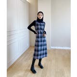 チェック柄スクエアネックビスチェワンピース | by muni:r | 詳細画像2