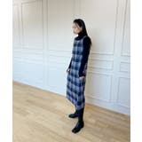 チェック柄スクエアネックビスチェワンピース | by muni:r | 詳細画像3