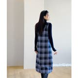 チェック柄スクエアネックビスチェワンピース | by muni:r | 詳細画像5