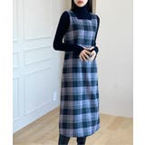 チェック柄スクエアネックビスチェワンピース | by muni:r | 詳細画像6