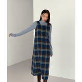 チェック柄スクエアネックビスチェワンピース | by muni:r | 詳細画像8