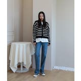 ウール混紡デイリーボーダーカーディガン | by muni:r | 詳細画像3