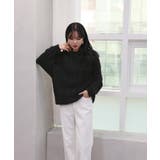 ルーズフィットワッフルラウンドネックニット | by muni:r | 詳細画像11