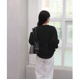 ルーズフィットワッフルラウンドネックニット | by muni:r | 詳細画像12