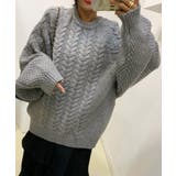 ルーズフィットワッフルラウンドネックニット | by muni:r | 詳細画像20