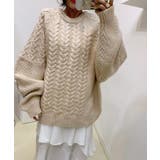 ルーズフィットワッフルラウンドネックニット | by muni:r | 詳細画像8