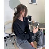 ユニークレイヤード長袖キャミソールSET | by muni:r | 詳細画像11