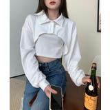 ユニークレイヤード長袖キャミソールSET | by muni:r | 詳細画像13