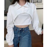 ユニークレイヤード長袖キャミソールSET | by muni:r | 詳細画像14