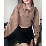 ユニークレイヤード長袖キャミソールSET | by muni:r | 詳細画像24