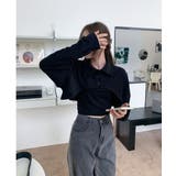 ユニークレイヤード長袖キャミソールSET | by muni:r | 詳細画像5