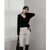 Vネックラップリブカーディガン | by muni:r | 詳細画像17