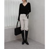 Vネックラップリブカーディガン | by muni:r | 詳細画像20