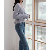 Vネックラップリブカーディガン | by muni:r | 詳細画像24