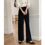 ブラック | 7COLORロングハイウエストスラックス | by muni:r