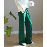 グリーン | 7COLORロングハイウエストスラックス | by muni:r