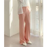 ピンク | 7COLORロングハイウエストスラックス | by muni:r