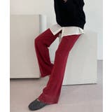 レッド | 7COLORロングハイウエストスラックス | by muni:r