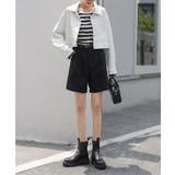 ベルトSETピンタックハーフパンツ | by muni:r | 詳細画像26 