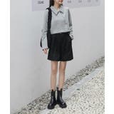 ベルトSETピンタックハーフパンツ | by muni:r | 詳細画像30 